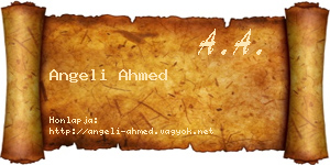 Angeli Ahmed névjegykártya